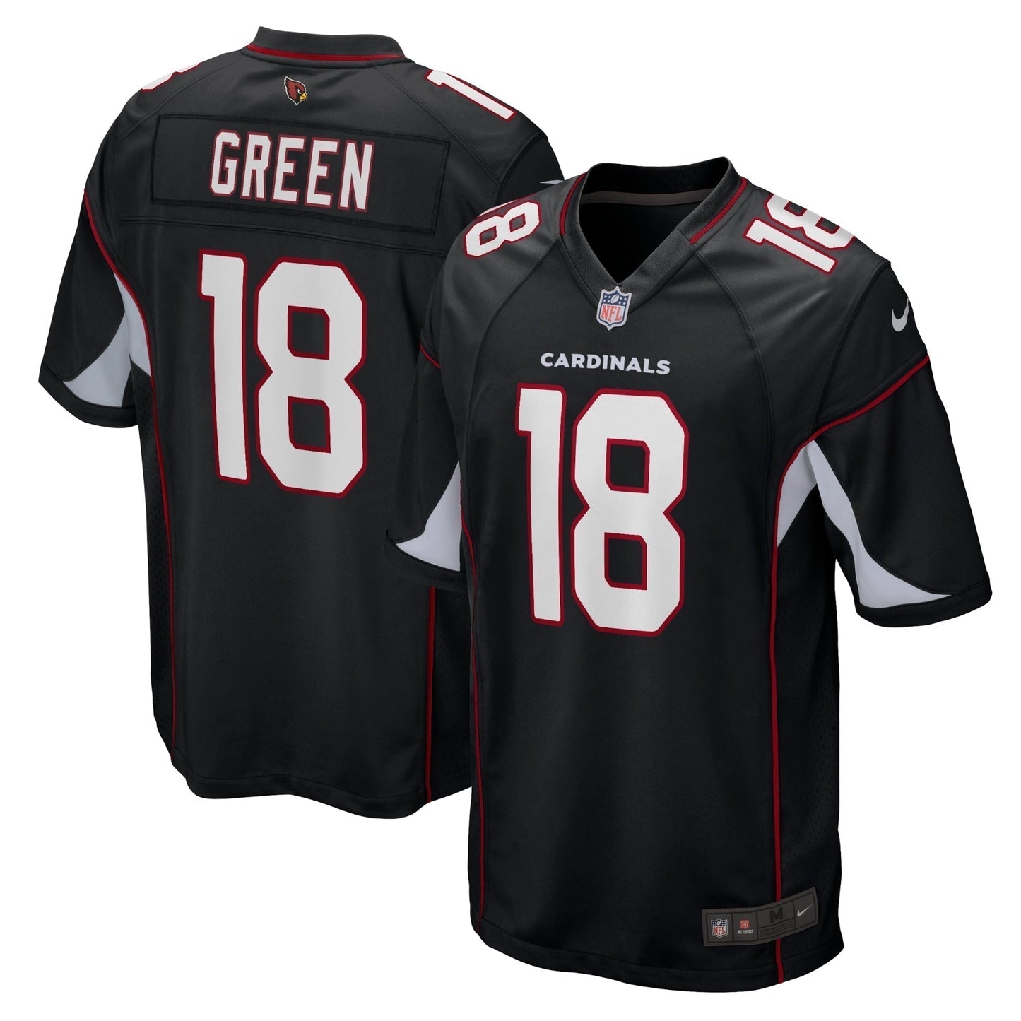A.J. Green Arizona Cardinals Game Jersey - Black football jersey product view 1