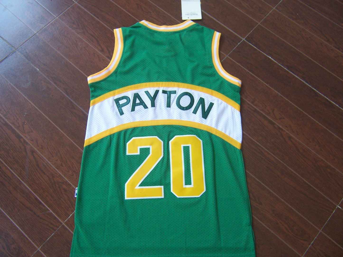SuperSonics No. 20 Glove Gary Payton Green Jersey basketball jersey product view 2