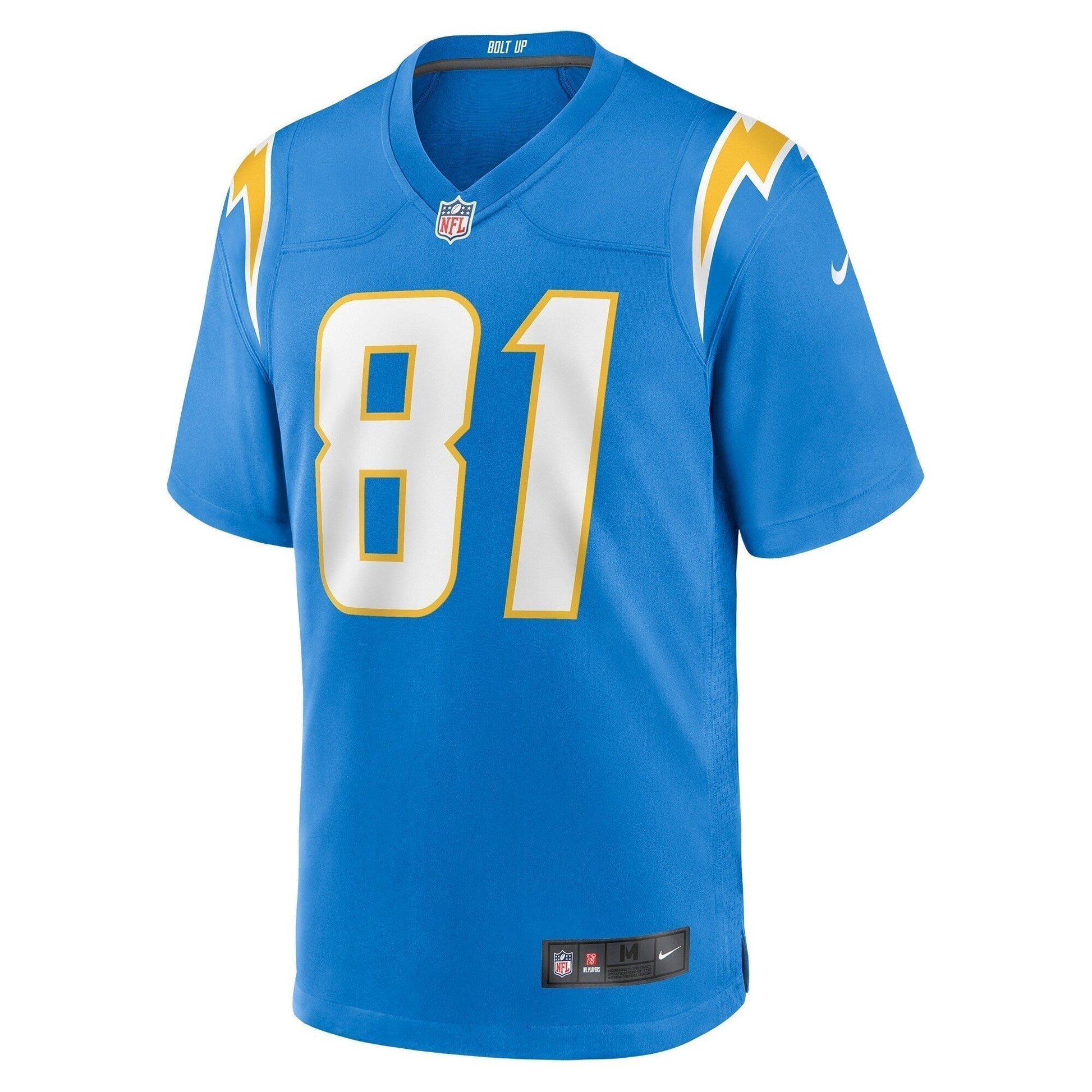 Will Dissly Los Angeles Chargers Game Jersey - Powder Blue football jersey product view 2