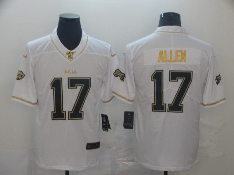 Men's Buffalo Bills Josh Allen #17 White Authentic Game Jersey1 football jersey product view 1