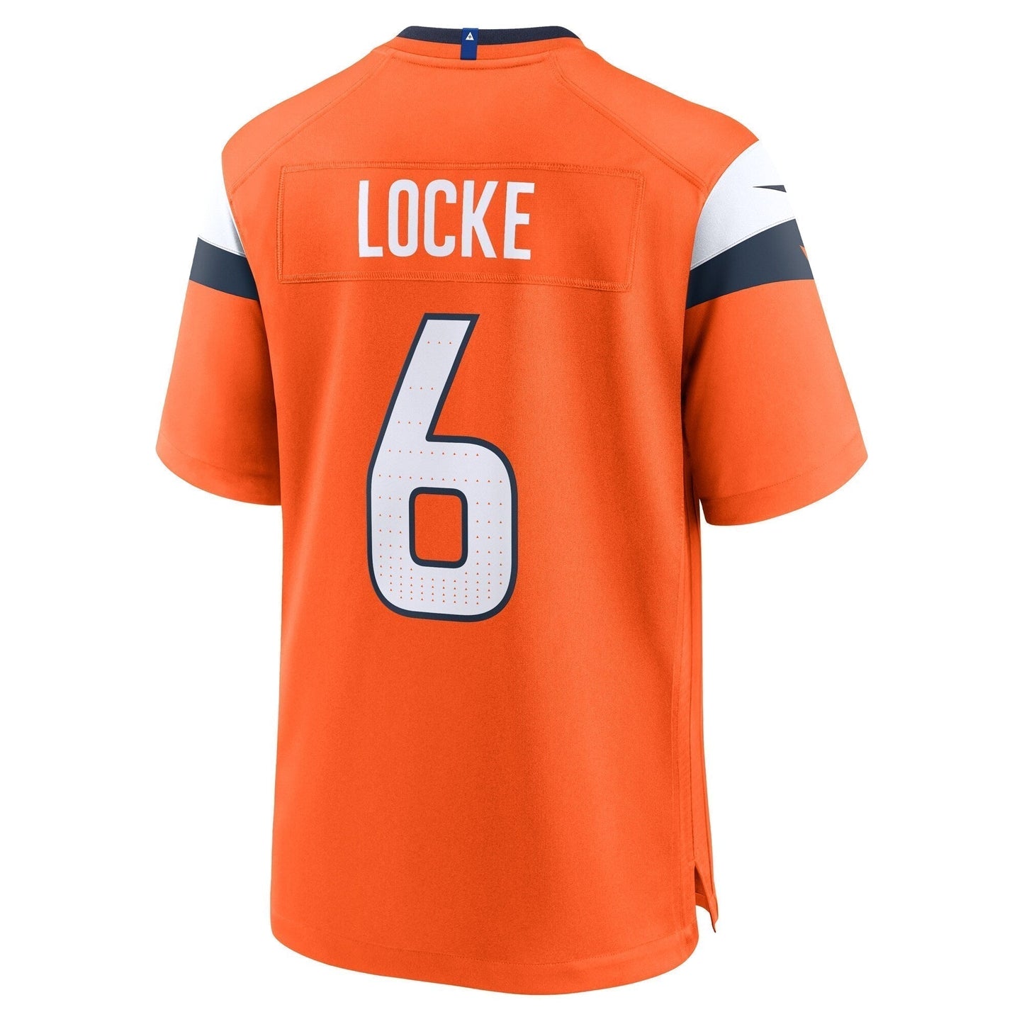 P.J. Locke Denver Broncos Team Game Jersey - Orange football jersey product view 3