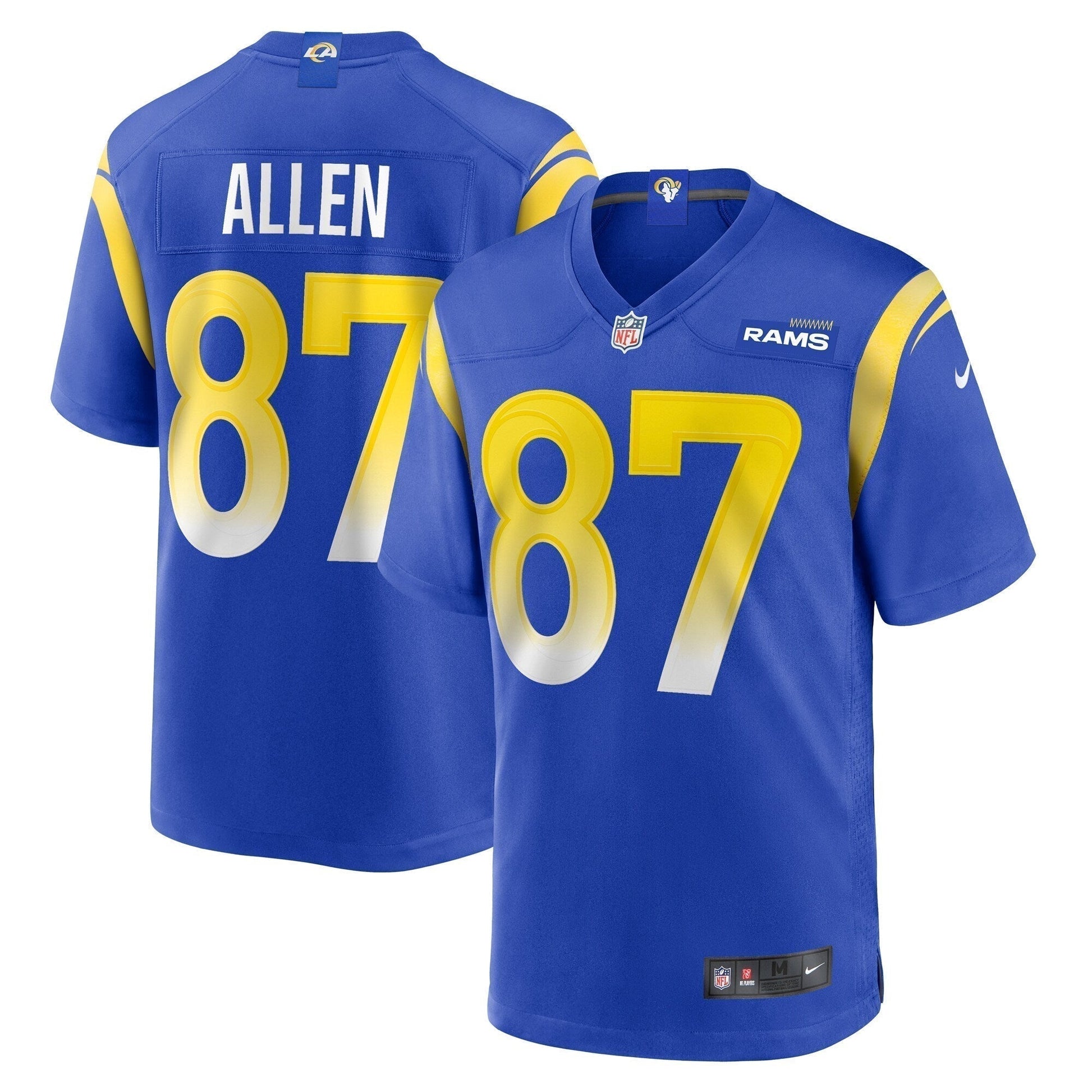 Davis Allen Los Angeles Rams Home Game Jersey - Royal football jersey product view 1