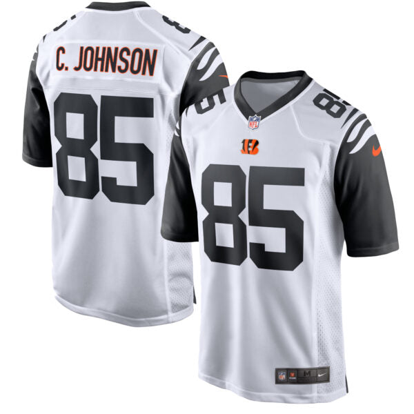 Chad Johnson Cincinnati Bengals Alternate Retired Player Jersey - White football jersey product view 1
