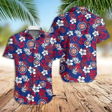 Chicago Cubs Floral Tropics Hawaiian Shirt Unisex T-shirt, Sweatshirt, Hoodie, Long Sleeve Tee - T-Shirt, Sweatshirt, Hoodie