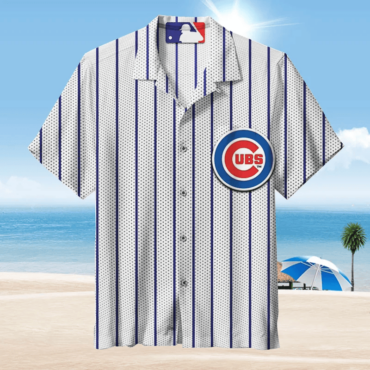 Chicago Cubs Pinstripe Classic Hawaiian Shirt Unisex T-shirt, Sweatshirt, Hoodie, Long Sleeve Tee - T-Shirt, Sweatshirt, Hoodie