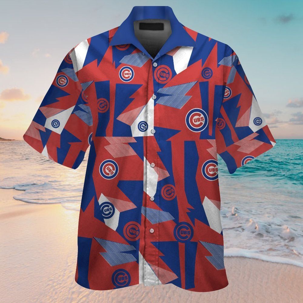 Chicago Cubs Short Sleeve Button Up Tropical Hawaiian Shirt VER01 Unisex T-shirt, Sweatshirt, Hoodie, Long Sleeve Tee - T-Shirt, Sweatshirt, Hoodie