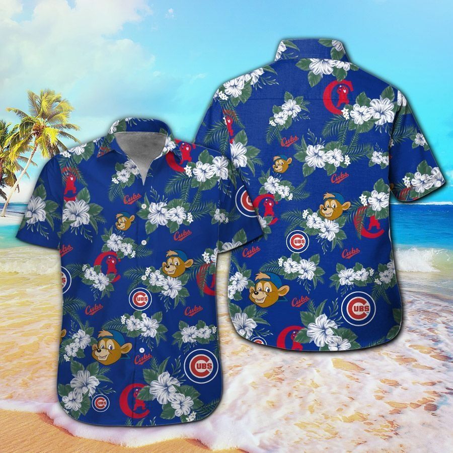 Chicago Cubs Short Sleeve Button Up Tropical Hawaiian Shirt VER07 Unisex T-shirt, Sweatshirt, Hoodie, Long Sleeve Tee - T-Shirt, Sweatshirt, Hoodie