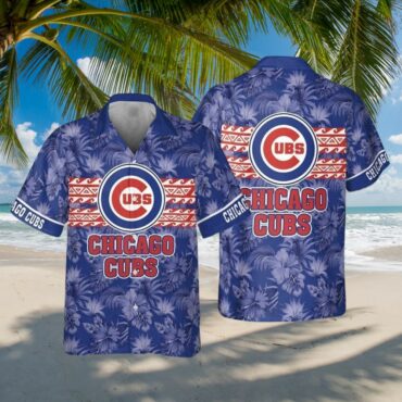Chicago Cubs Vintage Tropical Hawaiian Shirt Unisex T-shirt, Sweatshirt, Hoodie, Long Sleeve Tee - T-Shirt, Sweatshirt, Hoodie