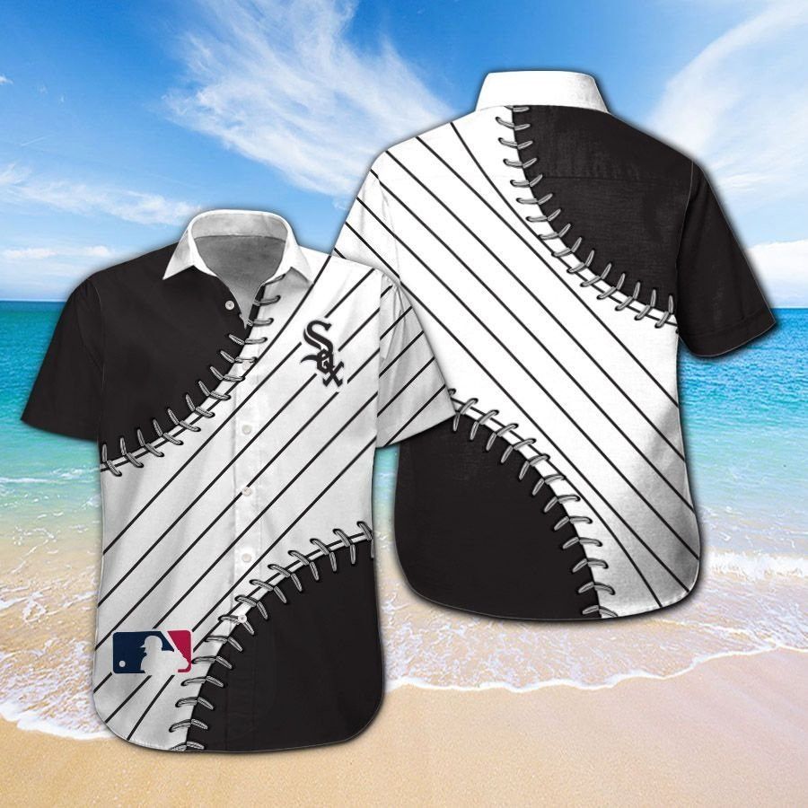 Chicago White Sox Short Sleeve Button Up Tropical Hawaiian Shirt VER02 Unisex T-shirt, Sweatshirt, Hoodie, Long Sleeve Tee - T-Shirt, Sweatshirt, Hoodie