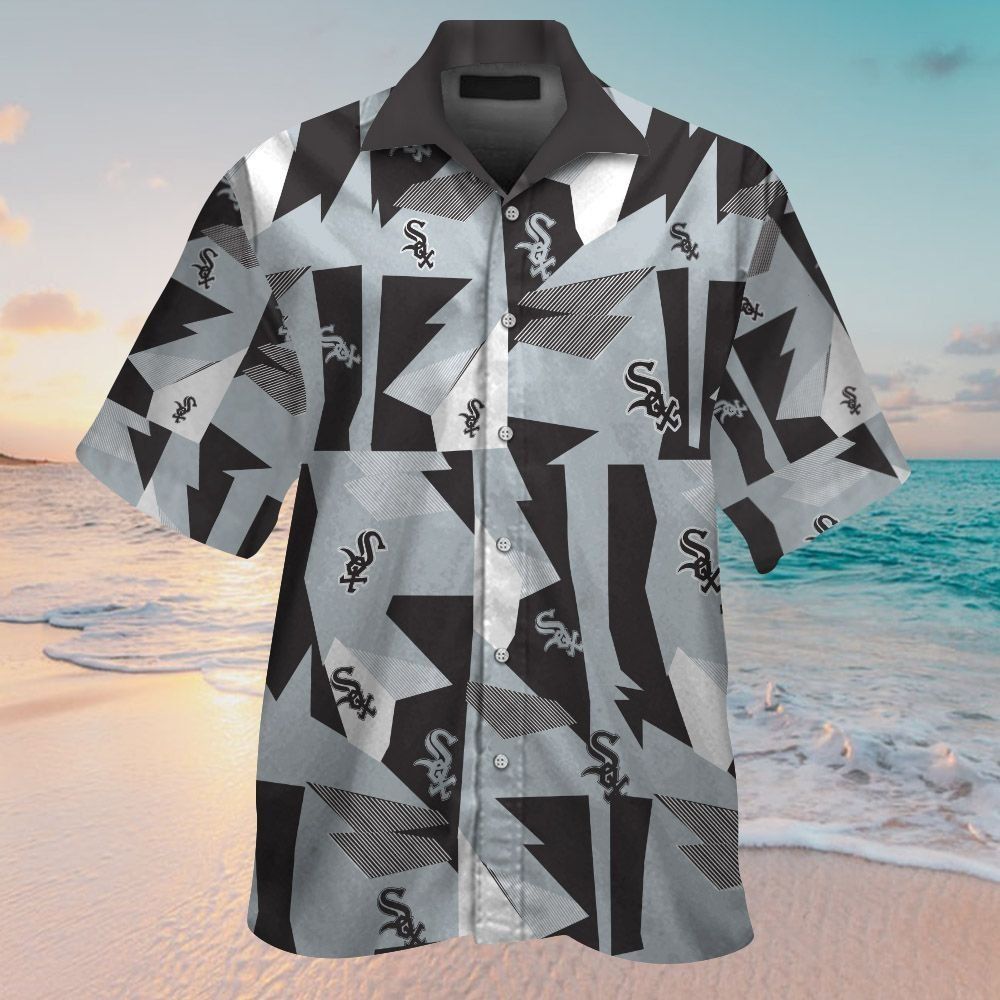 Chicago White Sox Short Sleeve Button Up Tropical Hawaiian Shirt VER03 Unisex T-shirt, Sweatshirt, Hoodie, Long Sleeve Tee - T-Shirt, Sweatshirt, Hoodie