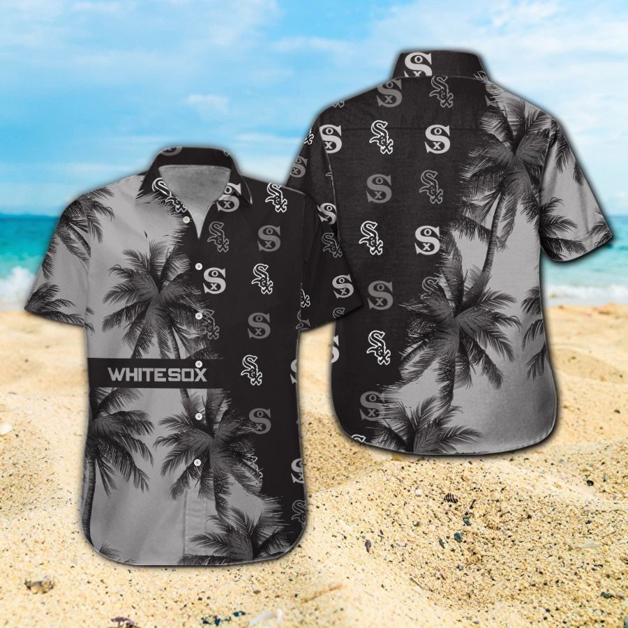 Chicago White Sox Short Sleeve Button Up Tropical Hawaiian Shirt VER05 Unisex T-shirt, Sweatshirt, Hoodie, Long Sleeve Tee - T-Shirt, Sweatshirt, Hoodie