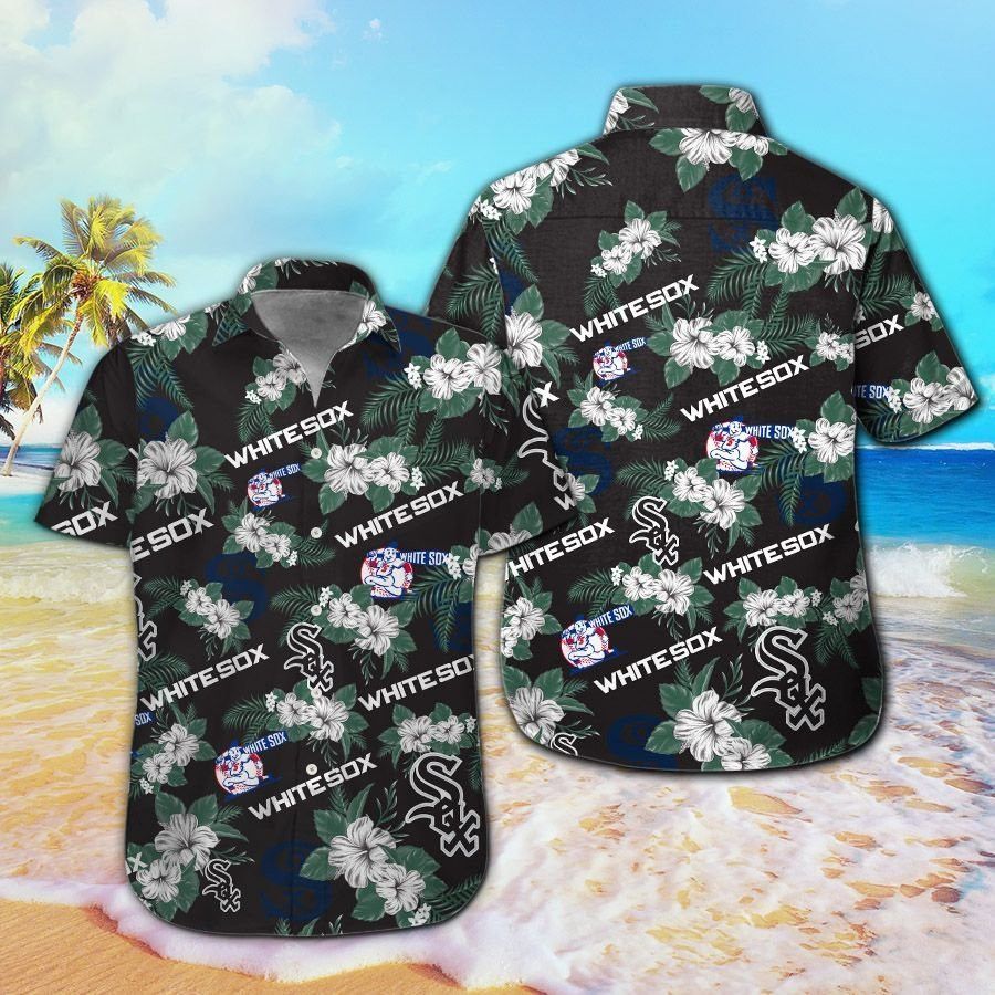 Chicago White Sox Short Sleeve Button Up Tropical Hawaiian Shirt VER06 Unisex T-shirt, Sweatshirt, Hoodie, Long Sleeve Tee - T-Shirt, Sweatshirt, Hoodie
