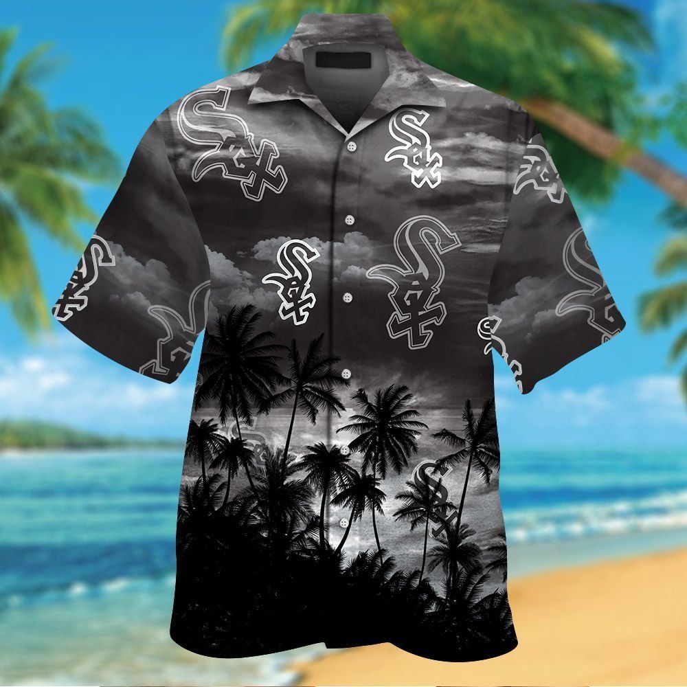 Chicago White Sox Short Sleeve Button Up Tropical Hawaiian Shirt VER09 Unisex T-shirt, Sweatshirt, Hoodie, Long Sleeve Tee - T-Shirt, Sweatshirt, Hoodie