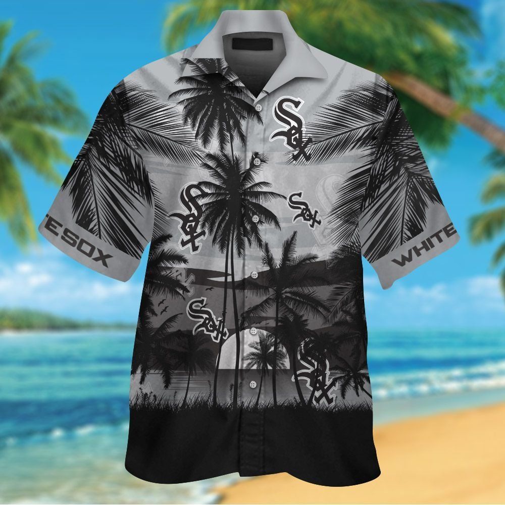Chicago White Sox Short Sleeve Button Up Tropical Shirt Hawaiian Shirt Unisex T-shirt, Sweatshirt, Hoodie, Long Sleeve Tee - T-Shirt, Sweatshirt, Hoodie