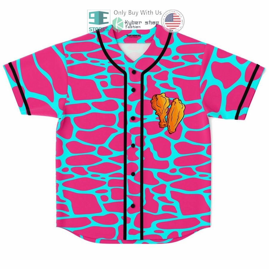 BEST Chicken Wings pink cyan Baseball Jersey Unisex T-shirt, Sweatshirt, Hoodie, Long Sleeve Tee - T-Shirt, Sweatshirt, Hoodie