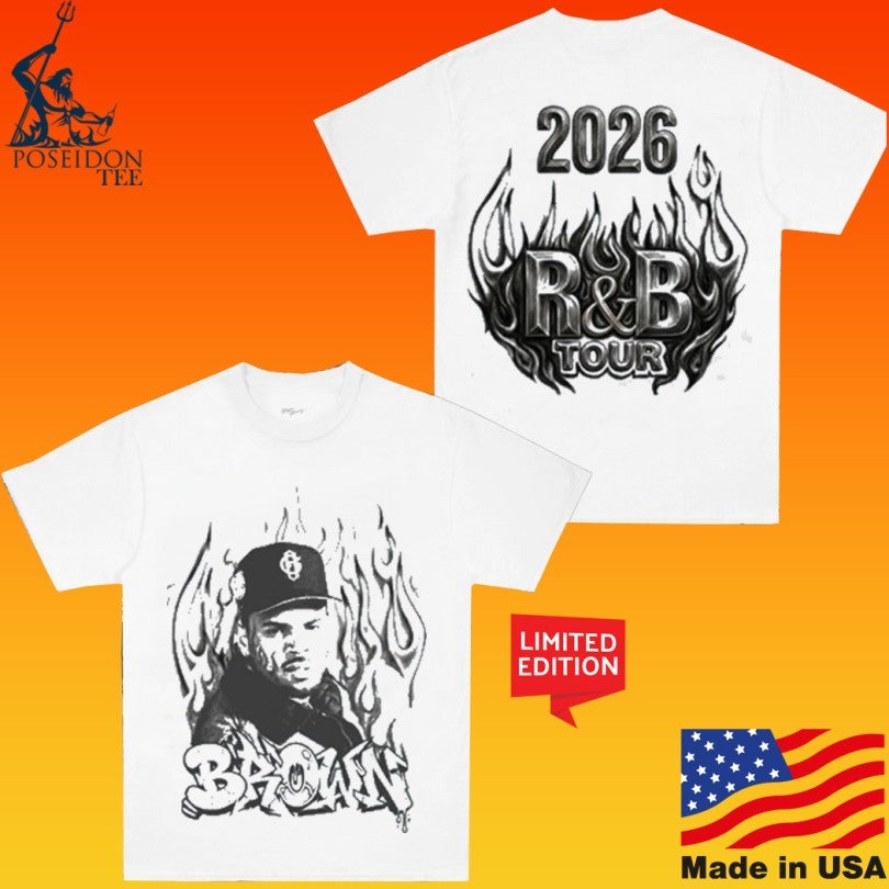 Chris Brown R&b Tour Flame T-shirt Unisex T-shirt, Sweatshirt, Hoodie, Long Sleeve Tee - T-Shirt, Sweatshirt, Hoodie