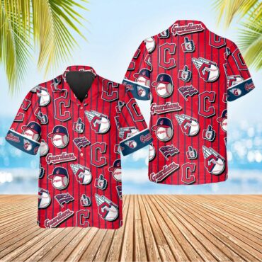 Cleveland Guardians Logo Collage Hawaiian Shirt Unisex T-shirt, Sweatshirt, Hoodie, Long Sleeve Tee - T-Shirt, Sweatshirt, Hoodie