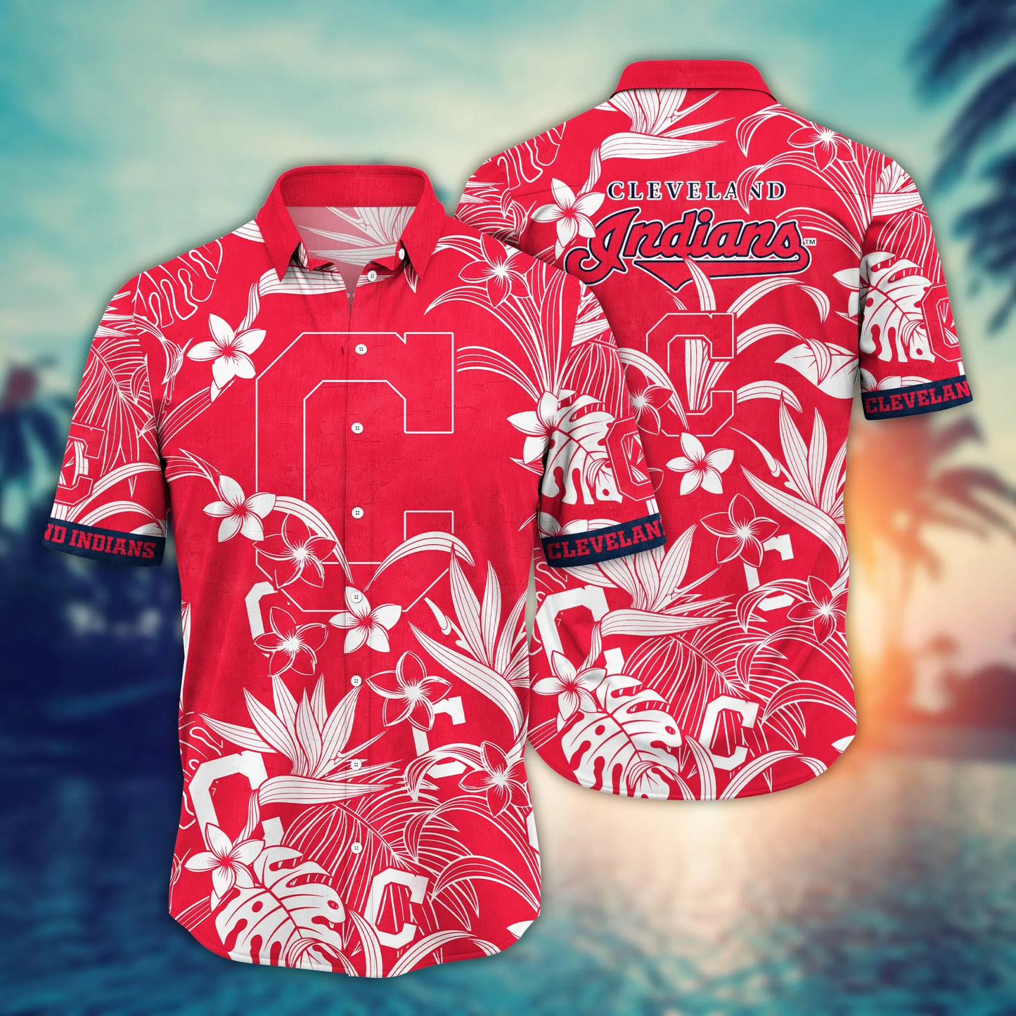 Cleveland Indians MLB Hawaiian Shirt Hot Sandstime Aloha Shirt Unisex T-shirt, Sweatshirt, Hoodie, Long Sleeve Tee - T-Shirt, Sweatshirt, Hoodie