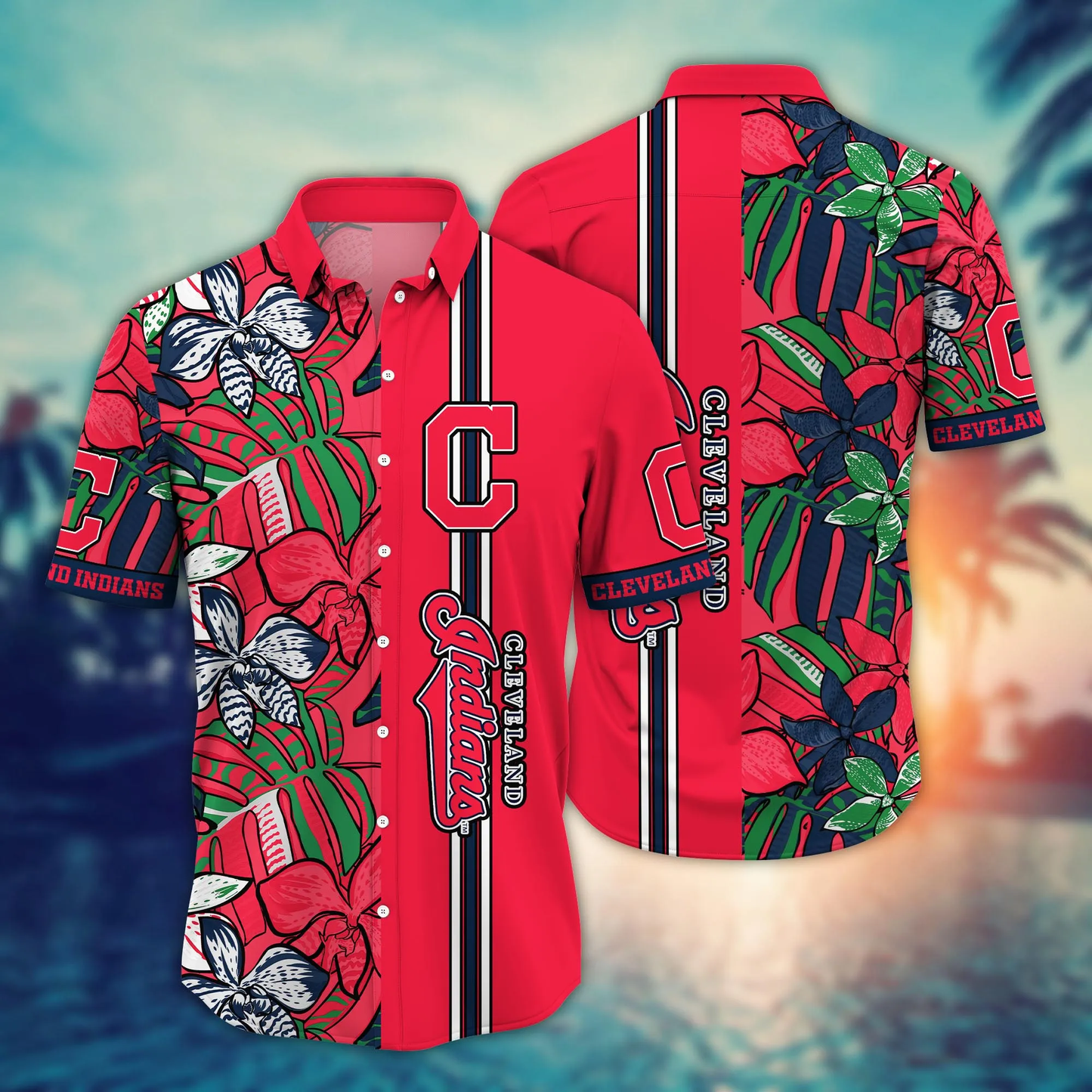 Cleveland Indians MLB Hawaiian Shirt Summer Nights Aloha Shirt Unisex T-shirt, Sweatshirt, Hoodie, Long Sleeve Tee - T-Shirt, Sweatshirt, Hoodie