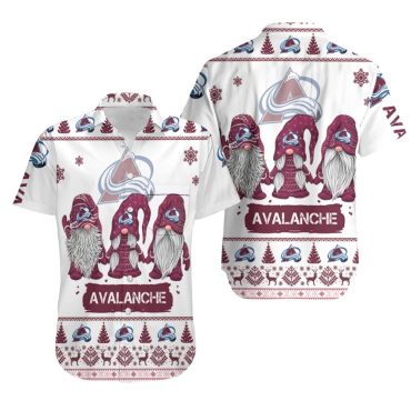 Colorado Avalanche Festive Gnome Hawaiian Shirt Unisex T-shirt, Sweatshirt, Hoodie, Long Sleeve Tee - T-Shirt, Sweatshirt, Hoodie