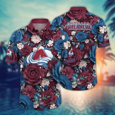 Colorado Avalanche Garden Bloom Hawaiian Shirt Unisex T-shirt, Sweatshirt, Hoodie, Long Sleeve Tee - T-Shirt, Sweatshirt, Hoodie