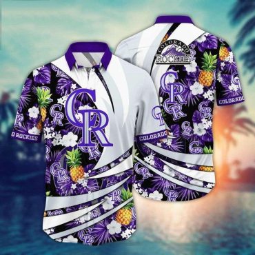 Colorado Rockies Pineapple Tropics Hawaiian Shirt Unisex T-shirt, Sweatshirt, Hoodie, Long Sleeve Tee - T-Shirt, Sweatshirt, Hoodie