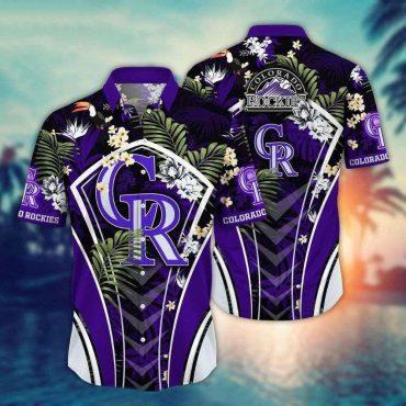 Colorado Rockies Tropical Vibes Hawaiian Shirt Unisex T-shirt, Sweatshirt, Hoodie, Long Sleeve Tee - T-Shirt, Sweatshirt, Hoodie