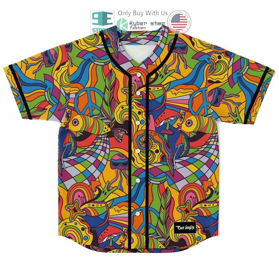 BEST Colorful Trippy Baseball Jersey Unisex T-shirt, Sweatshirt, Hoodie, Long Sleeve Tee - T-Shirt, Sweatshirt, Hoodie
