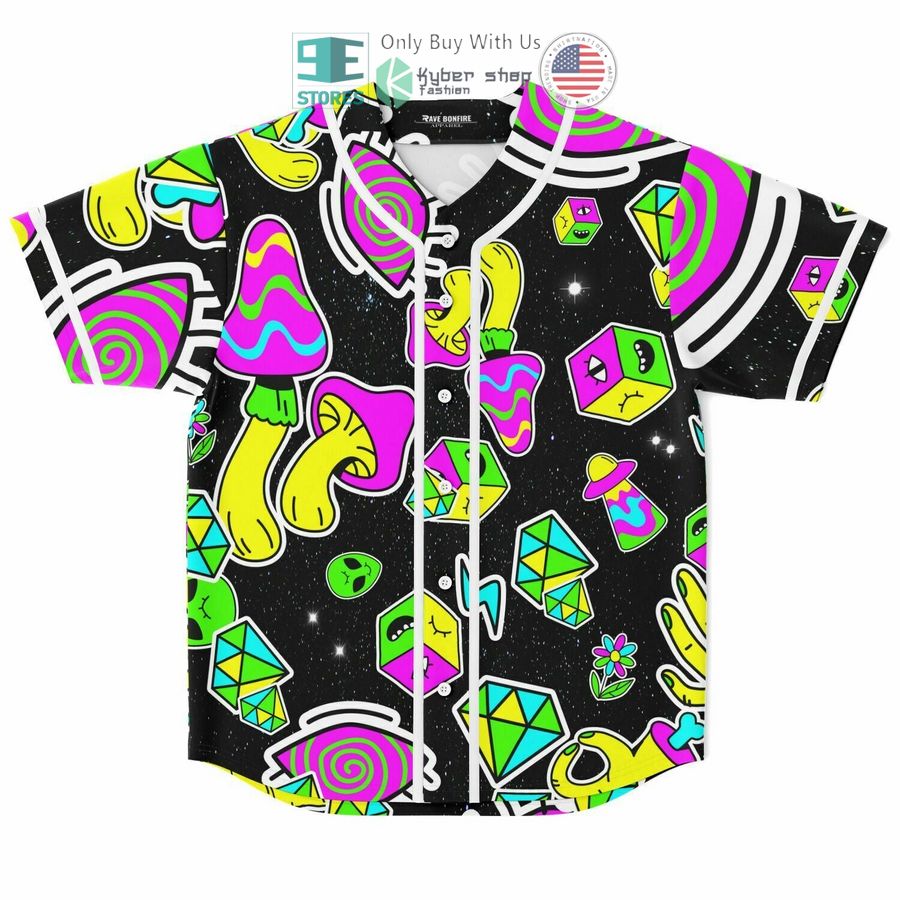 BEST Colorful Trippy Shapes Baseball Jersey Unisex T-shirt, Sweatshirt, Hoodie, Long Sleeve Tee - T-Shirt, Sweatshirt, Hoodie