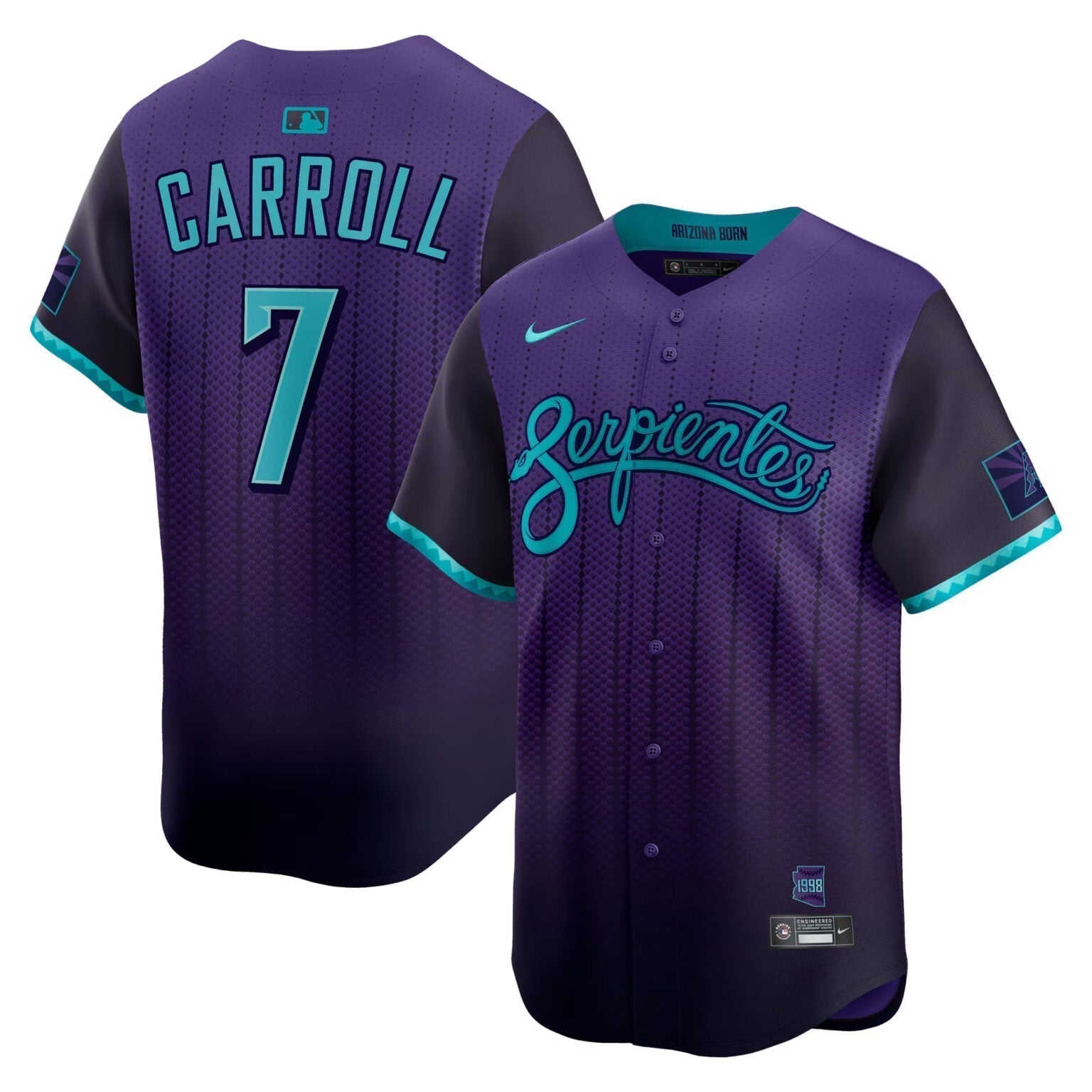 Corbin Carroll Arizona Diamondbacks 2025 City Connect Limited Jersey Purple baseball jersey product view 1