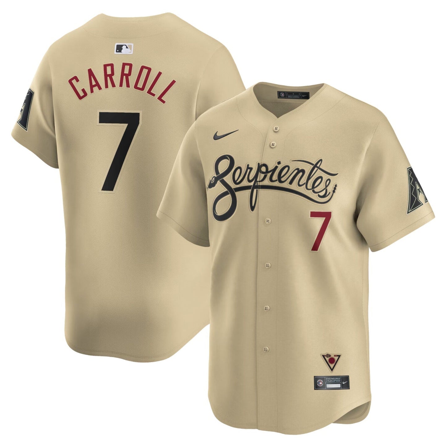 Corbin Carroll Arizona Diamondbacks City Connect Limited Jersey Sand baseball jersey product view 1
