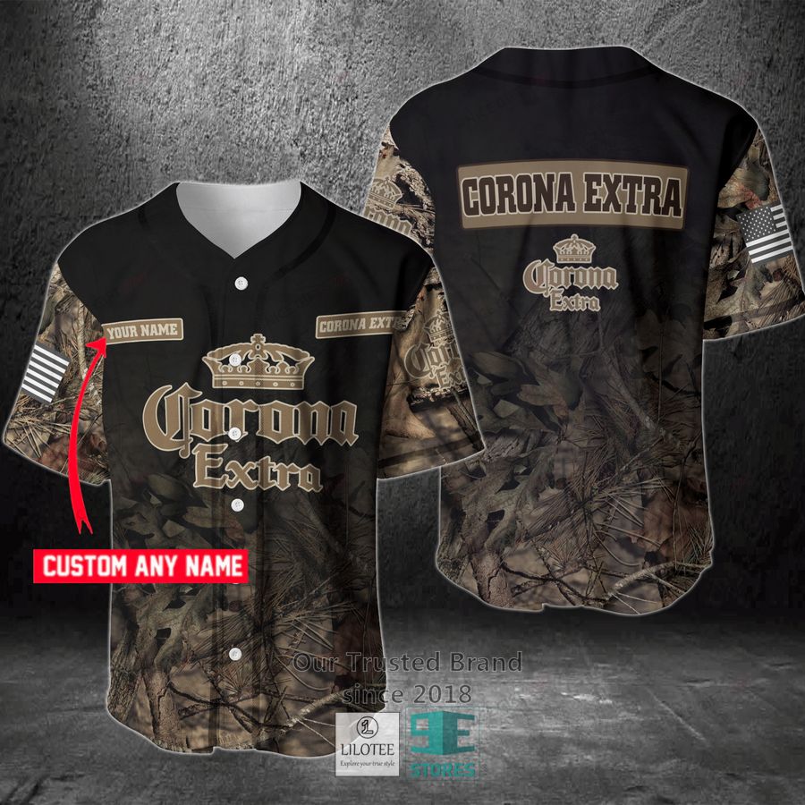 Corona Extra Your Name Hunting Baseball Jersey Unisex T-shirt, Sweatshirt, Hoodie, Long Sleeve Tee - T-Shirt, Sweatshirt, Hoodie
