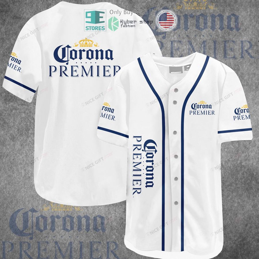 BEST Corona Premier logo white Baseball Jersey Unisex T-shirt, Sweatshirt, Hoodie, Long Sleeve Tee - T-Shirt, Sweatshirt, Hoodie
