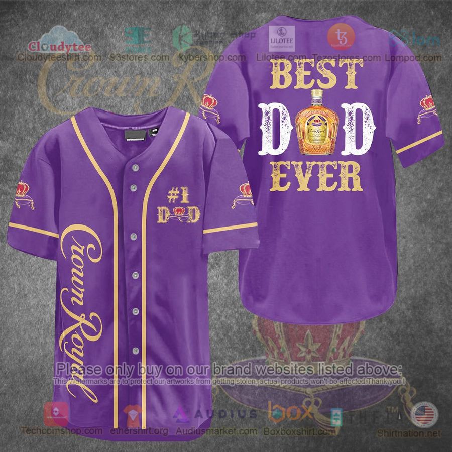 HOT Crown Royal Best Dad Ever purple Baseball Jersey Shirt Unisex T-shirt, Sweatshirt, Hoodie, Long Sleeve Tee - T-Shirt, Sweatshirt, Hoodie