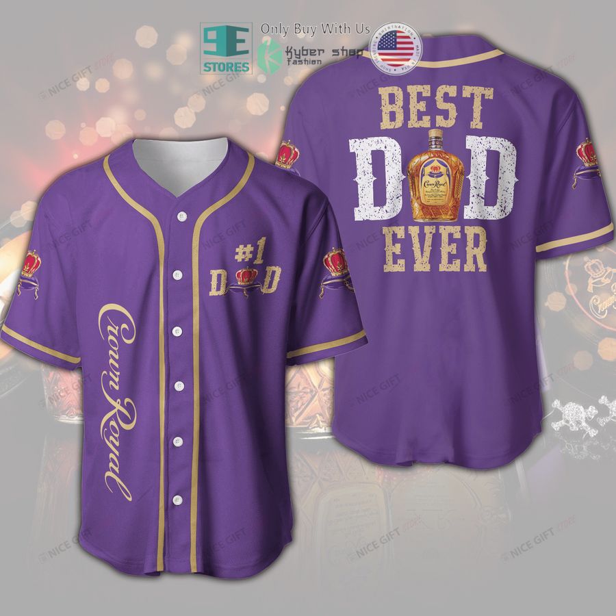 BEST Crown Royal Best Dad Ever Purple Baseball Jersey Unisex T-shirt, Sweatshirt, Hoodie, Long Sleeve Tee - T-Shirt, Sweatshirt, Hoodie
