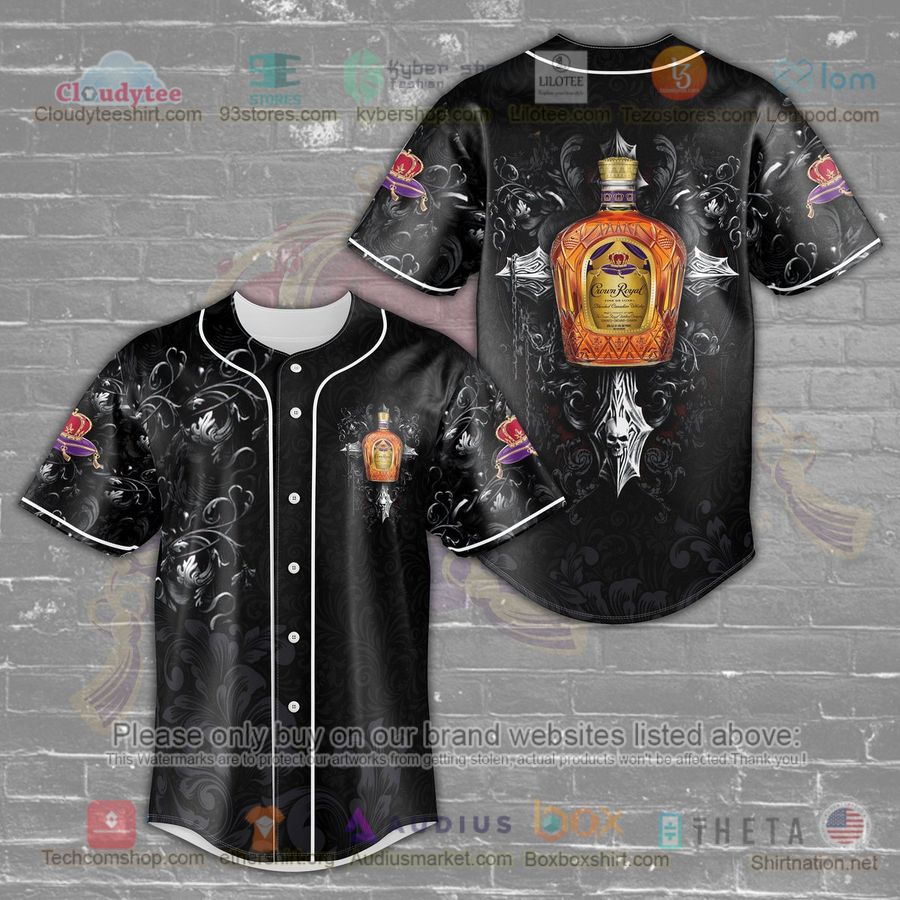 HOT Crown Royal flowers black Baseball Jersey Shirt Unisex T-shirt, Sweatshirt, Hoodie, Long Sleeve Tee - T-Shirt, Sweatshirt, Hoodie