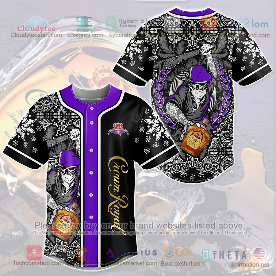 HOT Crown Royal Gangster Journal Skull Baseball Jersey Shirt Unisex T-shirt, Sweatshirt, Hoodie, Long Sleeve Tee - T-Shirt, Sweatshirt, Hoodie
