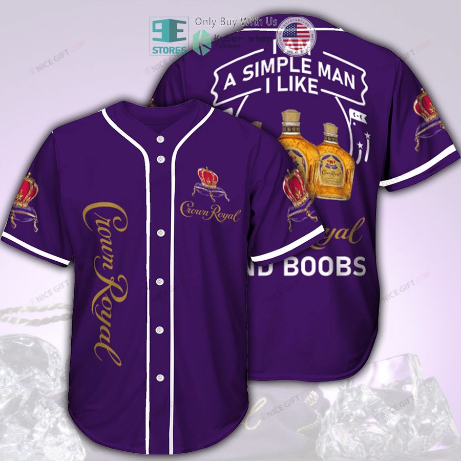 BEST Crown Royal I Am A Simple Man purple Baseball Jersey Unisex T-shirt, Sweatshirt, Hoodie, Long Sleeve Tee - T-Shirt, Sweatshirt, Hoodie