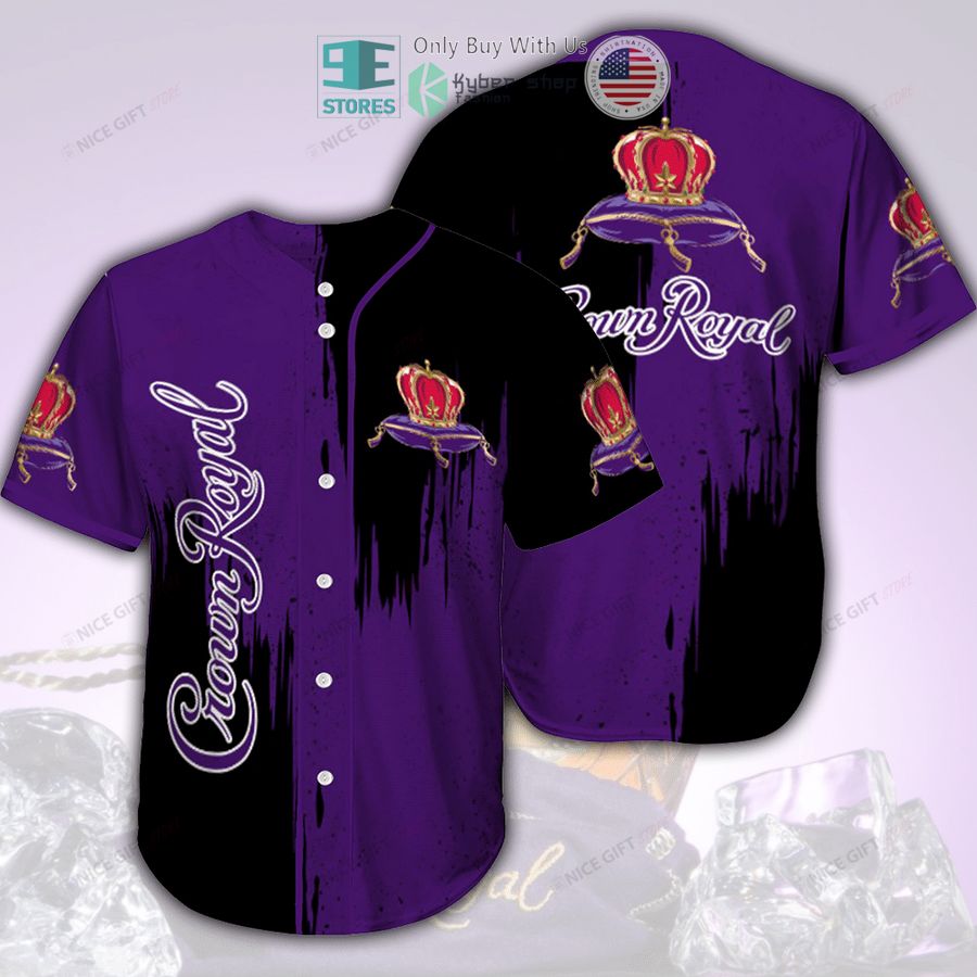 BEST Crown Royal logo black purple Baseball Jersey Unisex T-shirt, Sweatshirt, Hoodie, Long Sleeve Tee - T-Shirt, Sweatshirt, Hoodie