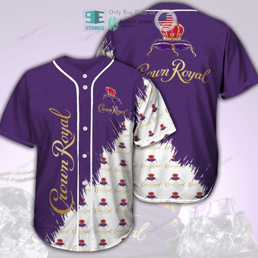 BEST Crown Royal logo pattern purple Baseball Jersey Unisex T-shirt, Sweatshirt, Hoodie, Long Sleeve Tee - T-Shirt, Sweatshirt, Hoodie