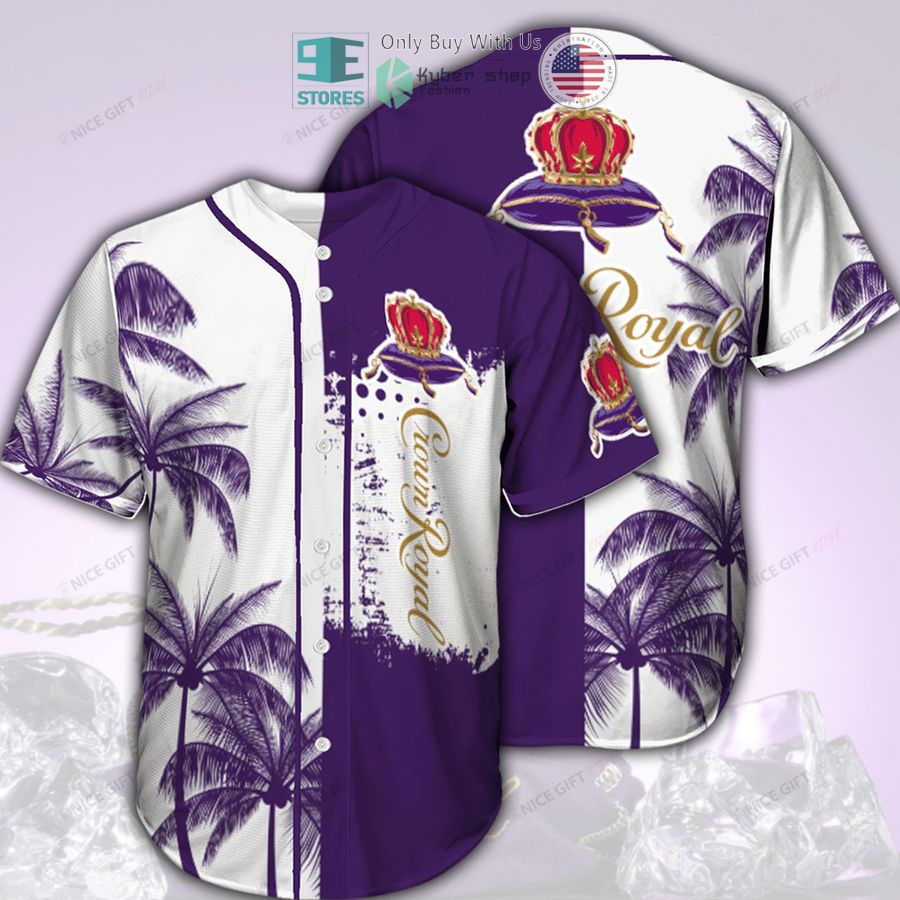 BEST Crown Royal palm tree white purple Baseball Jersey Unisex T-shirt, Sweatshirt, Hoodie, Long Sleeve Tee - T-Shirt, Sweatshirt, Hoodie