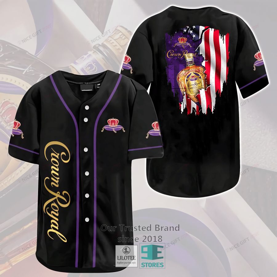 Crown Royal US Flag Black Baseball Jersey Unisex T-shirt, Sweatshirt, Hoodie, Long Sleeve Tee - T-Shirt, Sweatshirt, Hoodie