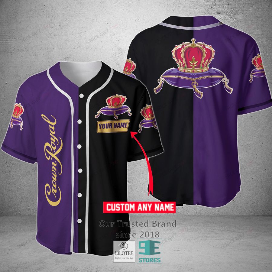 Crown Royal Your Name Purple Black Baseball Jersey Unisex T-shirt, Sweatshirt, Hoodie, Long Sleeve Tee - T-Shirt, Sweatshirt, Hoodie