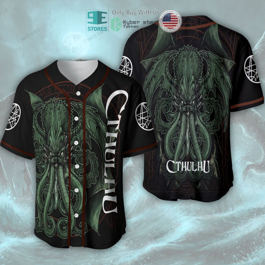 BEST Cthulhu black Baseball Jersey Unisex T-shirt, Sweatshirt, Hoodie, Long Sleeve Tee - T-Shirt, Sweatshirt, Hoodie