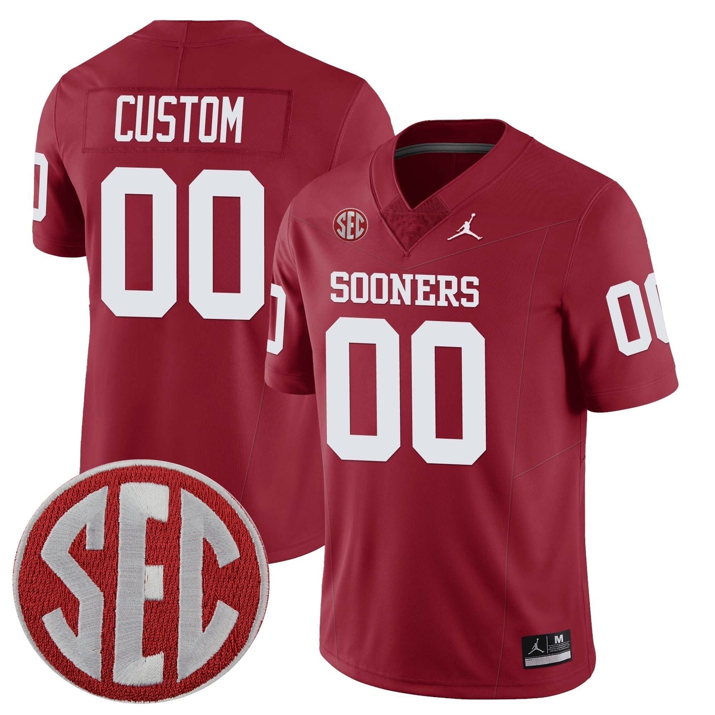Custom Oklahoma Sooners Alumni Player Jersey - Crimson sports jersey product view 1