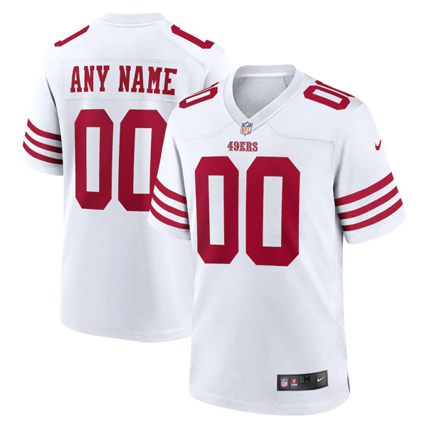 Custom San Francisco 49ers Jersey - White football jersey product view 1