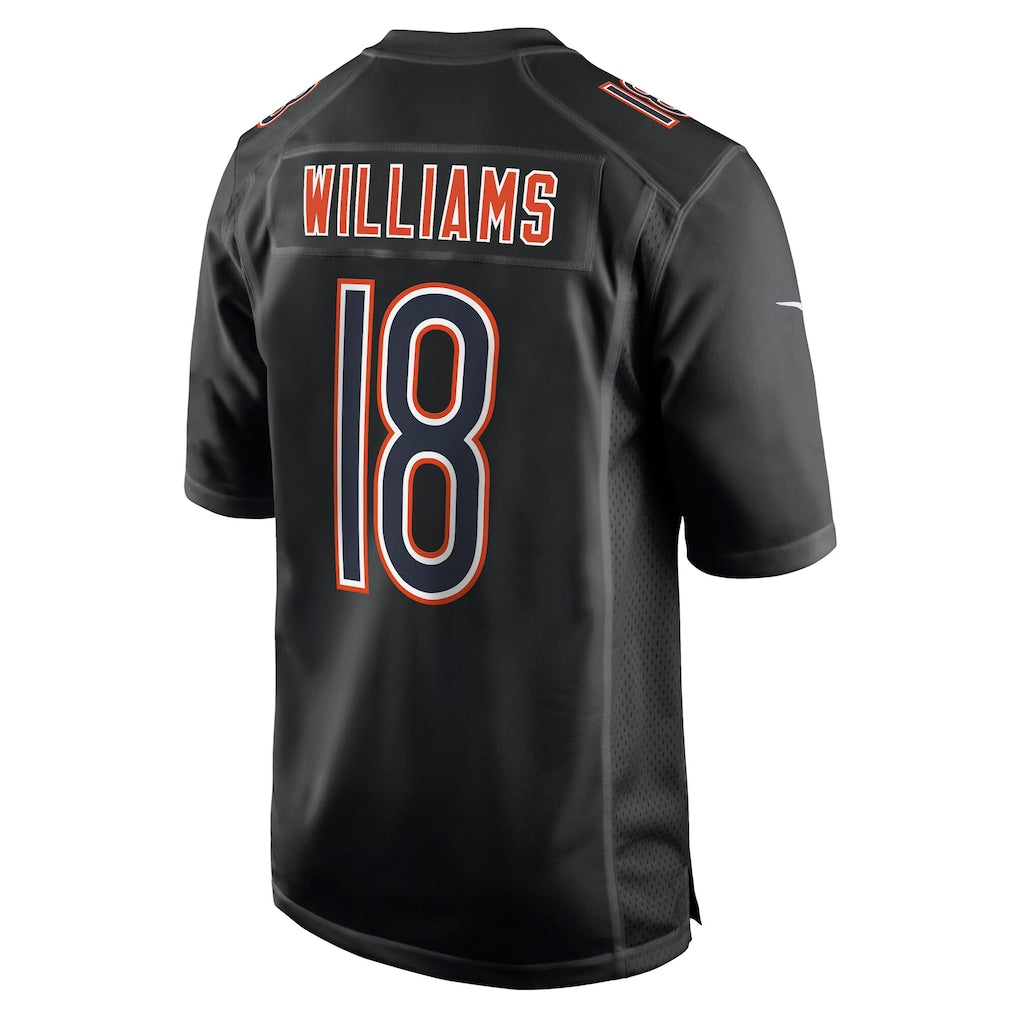 C.Bears #18 Caleb Williams Carbon Black Fashion Jersey football jersey product view 1