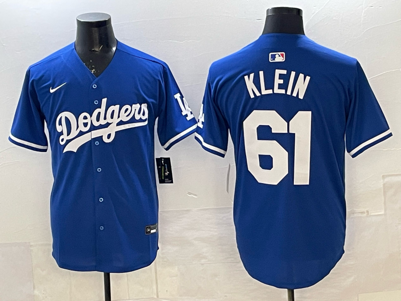 Men's Los Angeles Dodgers Clay Klein Royal Alternate 2 Replica Jersey baseball jersey product view 1