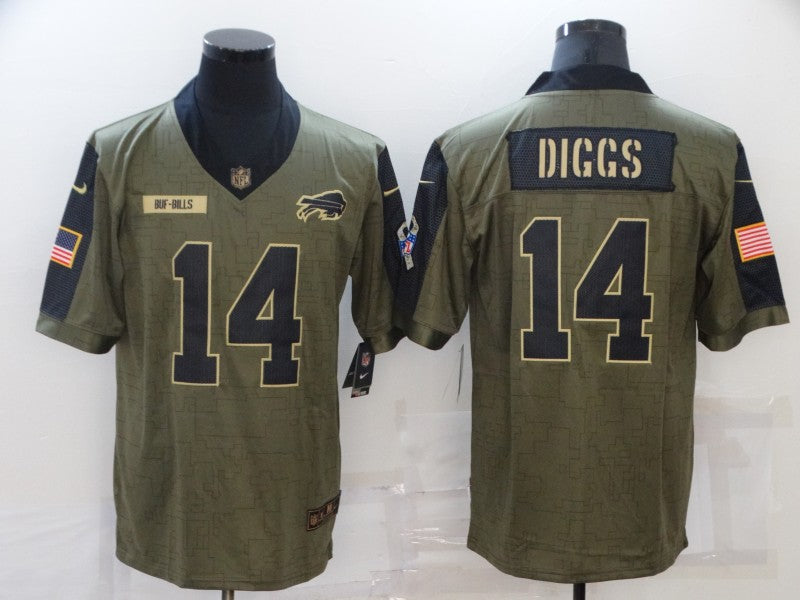 Men's Buffalo Bills Stefon Diggs Brown Game Player Jersey football jersey product view 1