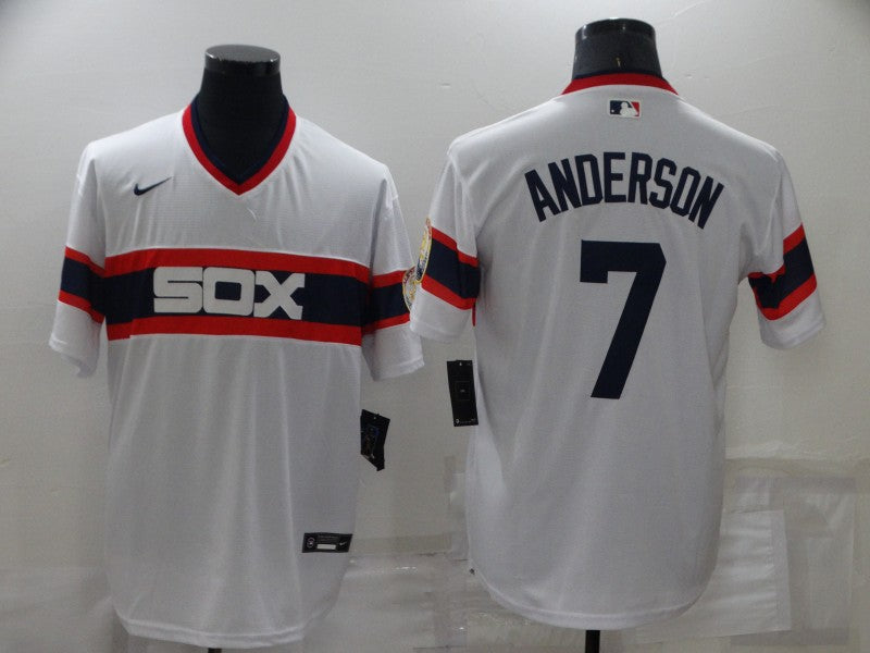 Men's Chicago White Sox Tim Anderson White Stitched Jersey baseball jersey product view 1
